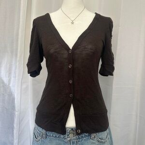 Women's Black Button-Up Cardigan